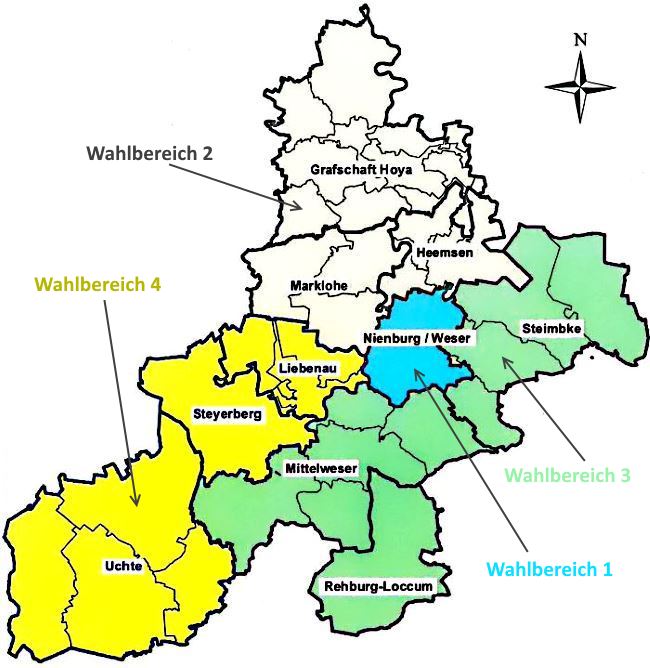 Wahlbereiche Landkreis Nienburg/Weser